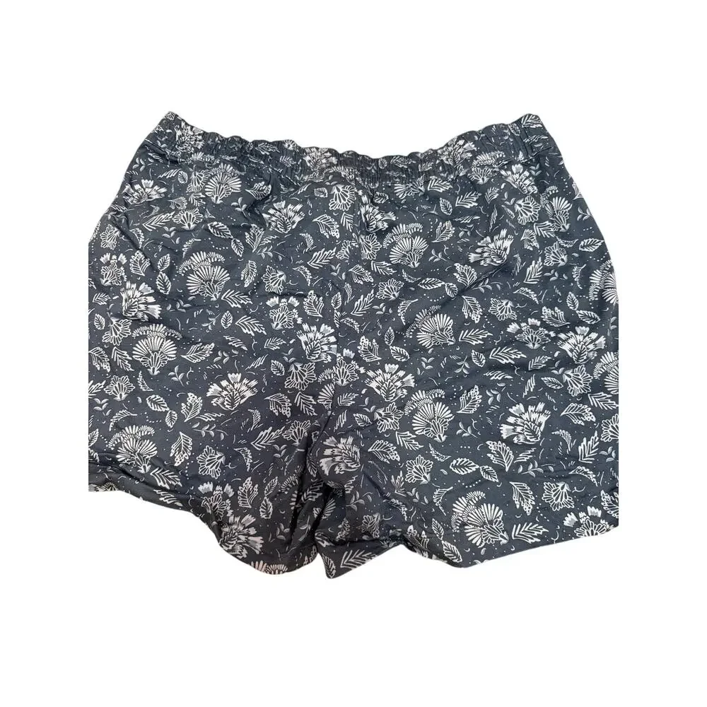 Jachs Girlfriend New York XXL Blue White Floral Chino Shorts Elastic Waist - Picture 5 of 5